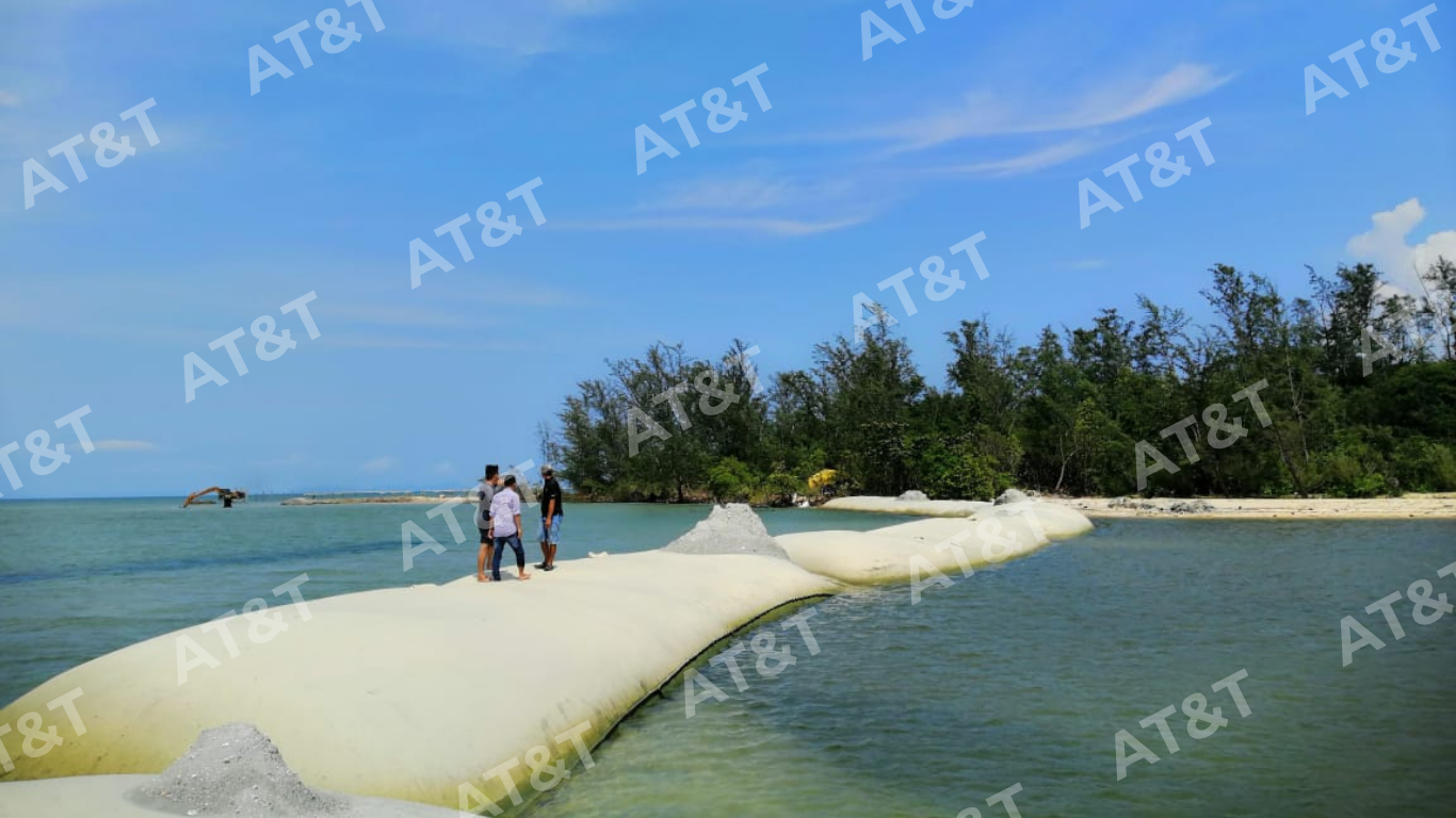 Sản phẩm ống địa kỹ thuật Geotube tại công trình