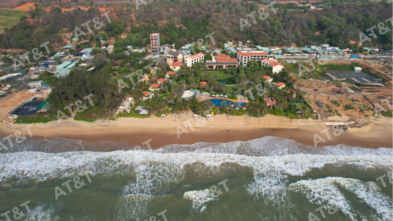 Kè mềm tạo bãi tại Novaworld