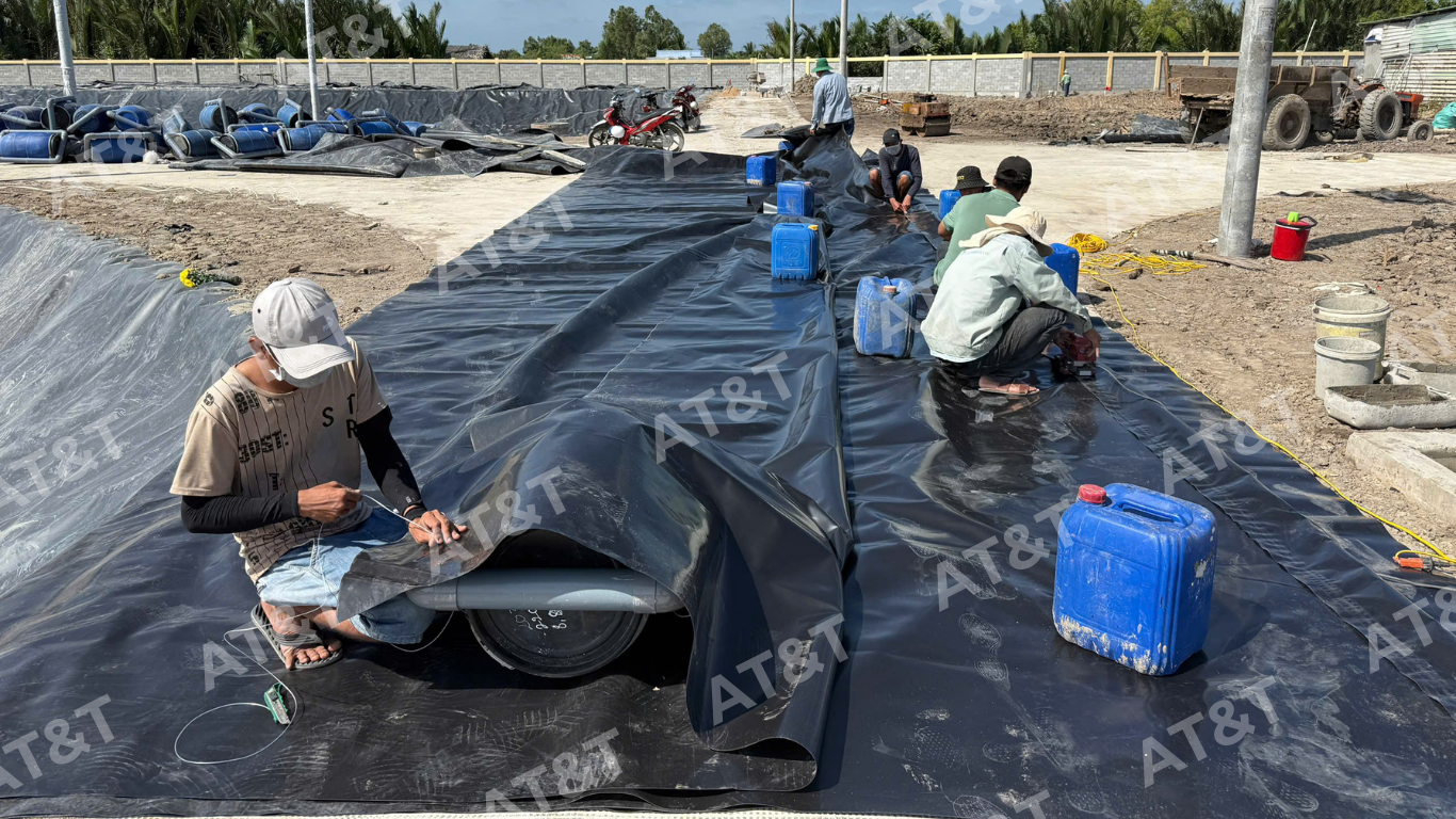 Cung cấp và thi công phủ bạt HDPE tại Bãi rác An Hiệp