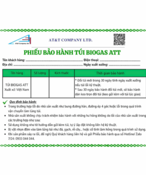 bảo hành túi biogas hdpe khổ ngang 3m